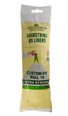 Groundsman Drawstring Bin Liners Pack 10 50/60L