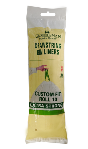 Groundsman Drawstring Bin Liners Pack 10 50/60L