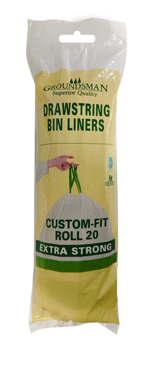 Groundsman Drawstring Bin Liners Pack 20 20L