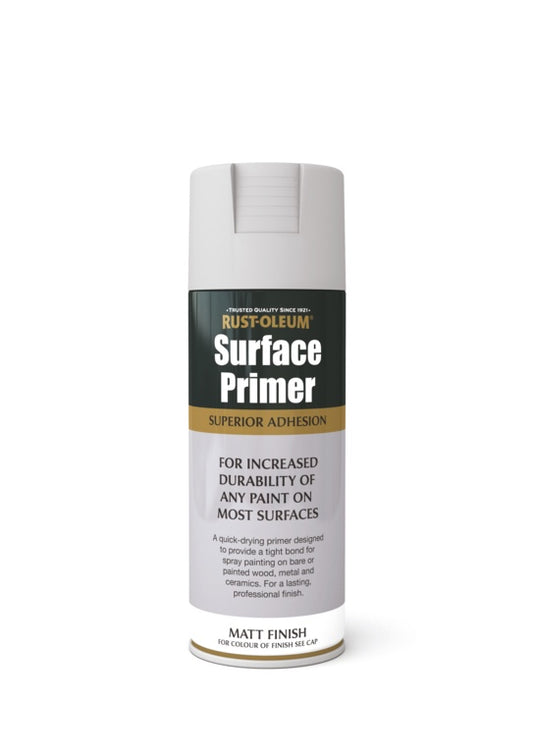 Rustoleum Surface Primer Aerosol 400ml White Matt