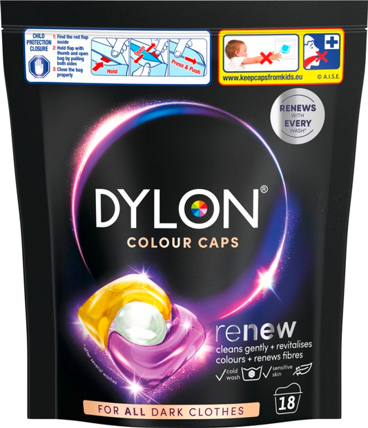 Dylon Dark Colour Caps 18 Wash