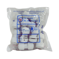 Whitespeed Push-Fit Straight Connector 15mm Pack 10