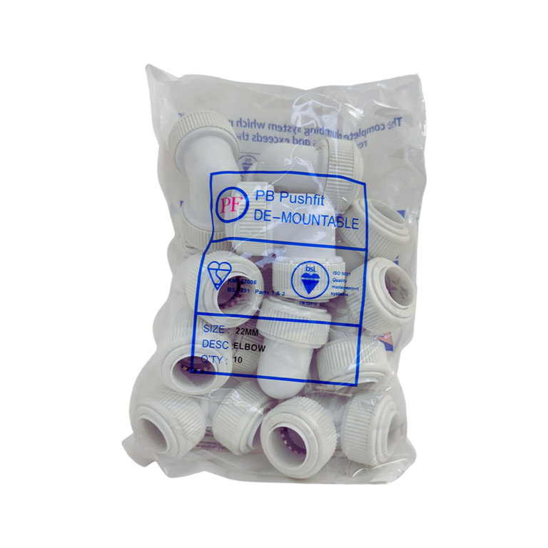 Whitespeed Push-Fit Elbow 22mm Pack 10