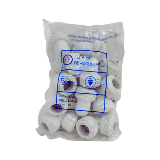 Whitespeed Push-Fit Elbow 22mm Pack 10