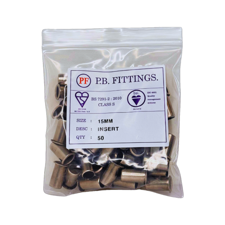 Whitespeed Push-Fit Univ Pipe Insert 15mm Pack 50