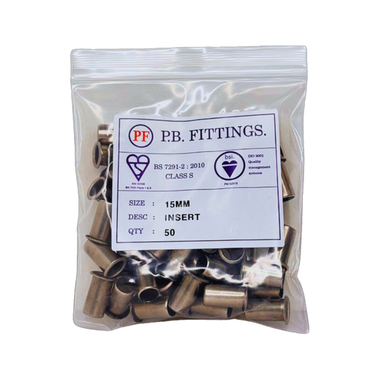 Whitespeed Push-Fit Univ Pipe Insert 15mm Pack 50