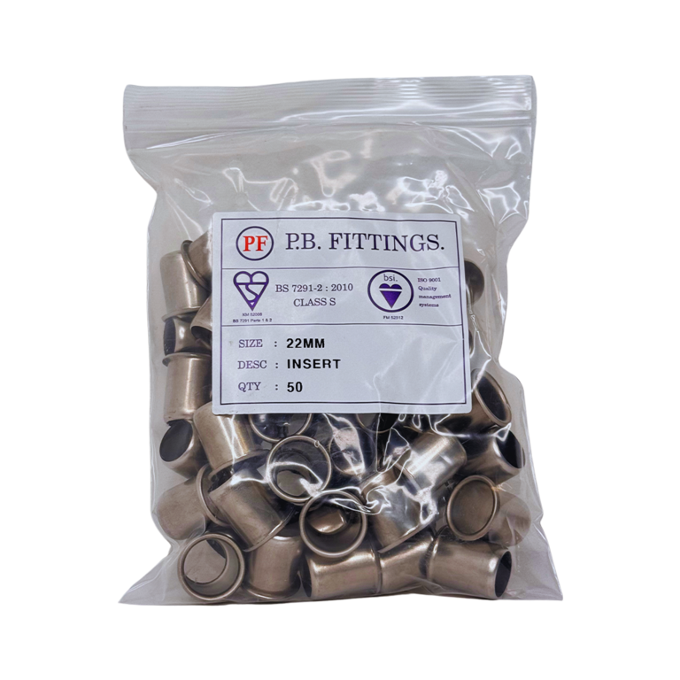 Whitespeed Push-Fit Universal Pipe Insert 22mm Pack 50