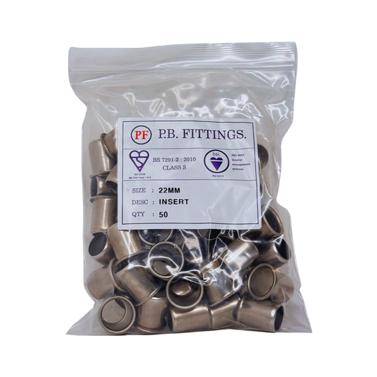 Whitespeed Push-Fit Universal Pipe Insert 22mm Pack 50