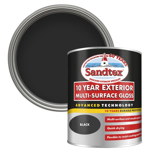 Sandtex 10 Year Exterior Multi Surface Gloss 750ml lAnthracite