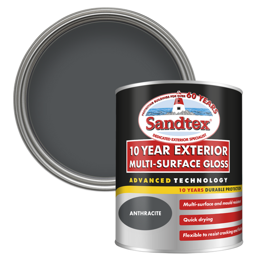 Sandtex 10 Year Exterior Multi Surface Gloss 750ml lAnthracite