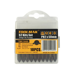 Toolmak Ph2 Bit Set 50mm 10 Piece