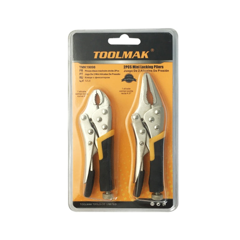 Toolmak Mini Locking Pliers 2pk