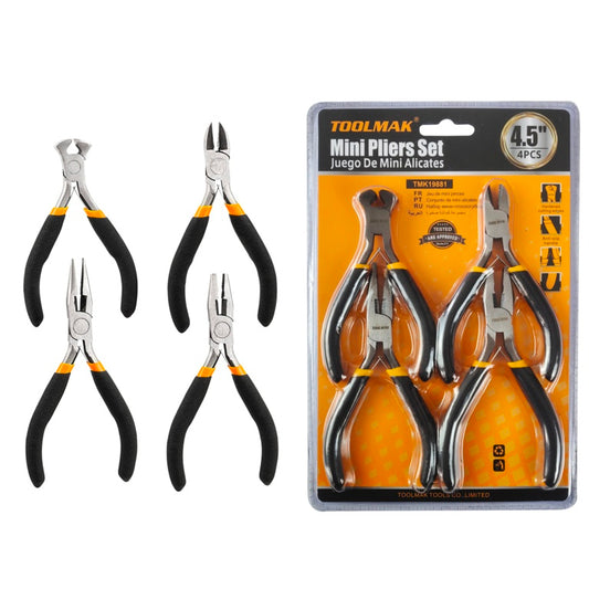 Toolmak Mini Plier Set 4pk
