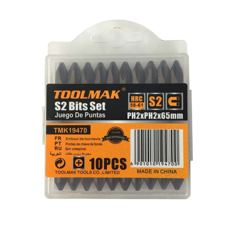 Toolmak Ph2 Bit Set 65mm 10 Piece
