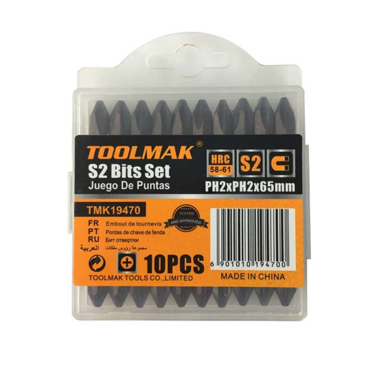 Toolmak Ph2 Bit Set 65mm 10 Piece