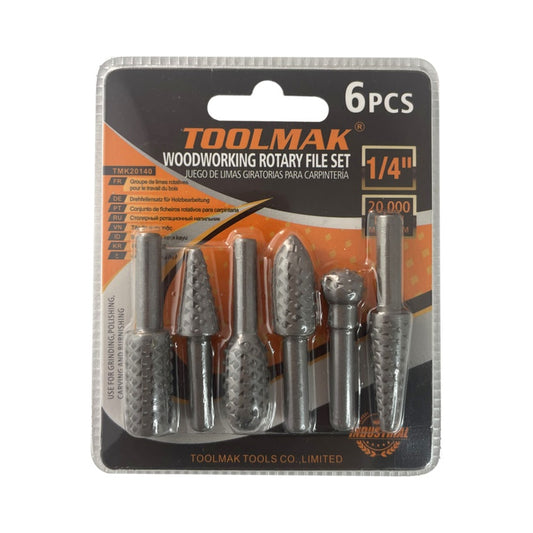 Toolmak Wood/working Rotary File Set 6 Piece