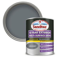 Sandtex 10 Year Exterior Multi Surface Satin 750ml Anthracite