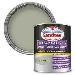Sandtex 10 Year Exterior Multi Surface Satin 750ml Anthracite