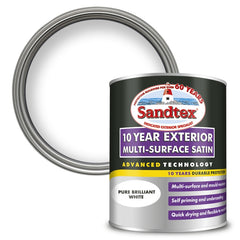 Sandtex 10 Year Exterior Multi Surface Satin 750ml Anthracite