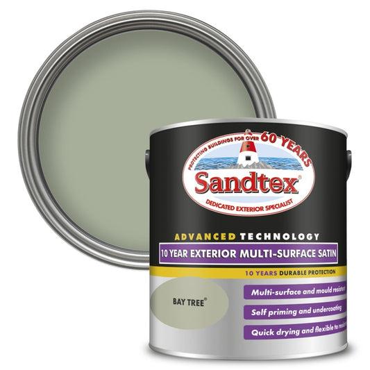 Sandtex 10 Year Exterior Multi Surface Satin 2.5L Anthracite
