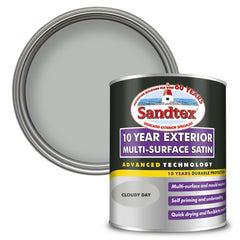 Sandtex 10 Year Exterior Multi Surface Satin 750ml Anthracite