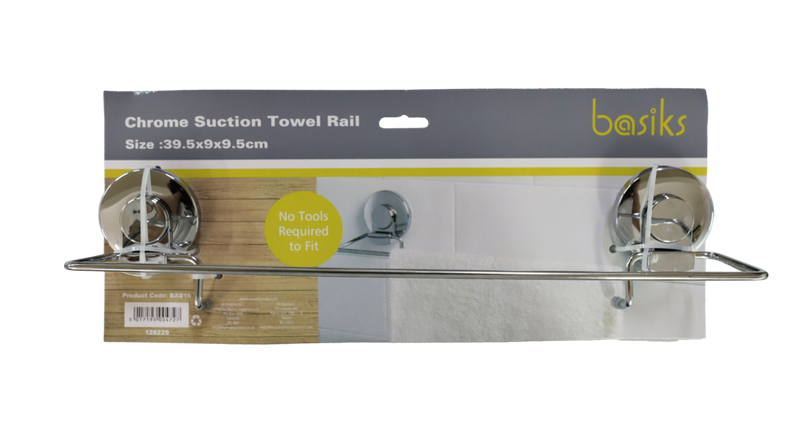 Basiks Suction Towel Rail Chrome