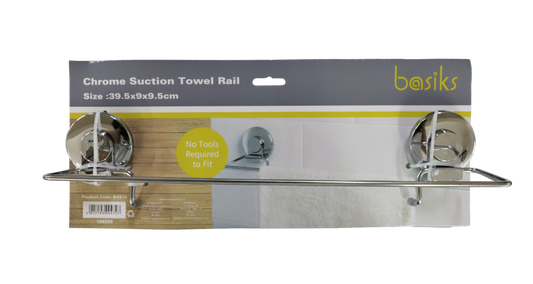Basiks Suction Towel Rail Chrome