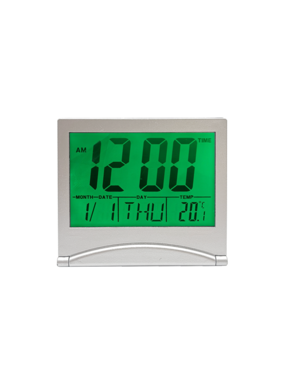 Basiks Folding LED Travel Alarm Clock