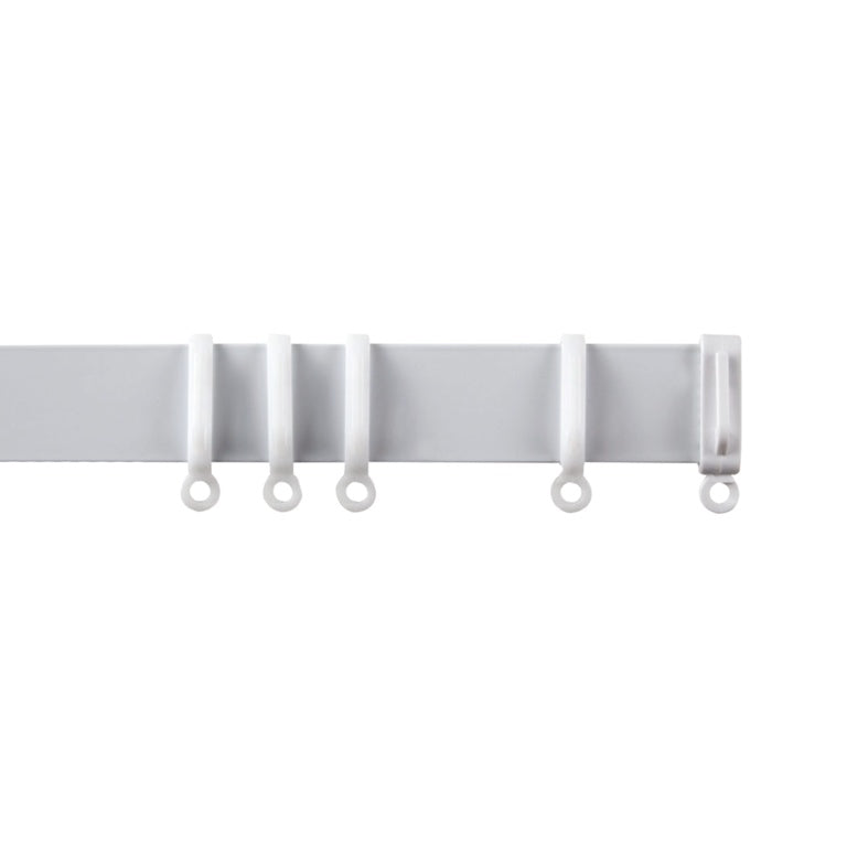 Woodside Aluminium Metal Fixed Track 120cm White