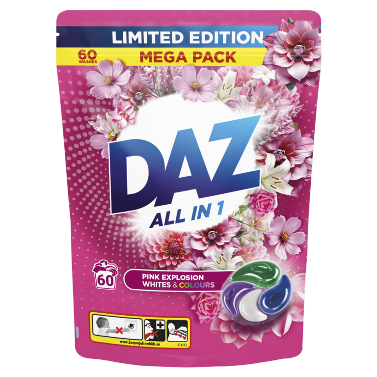 Daz Laundry Pods 60 Wash Pink Explosion