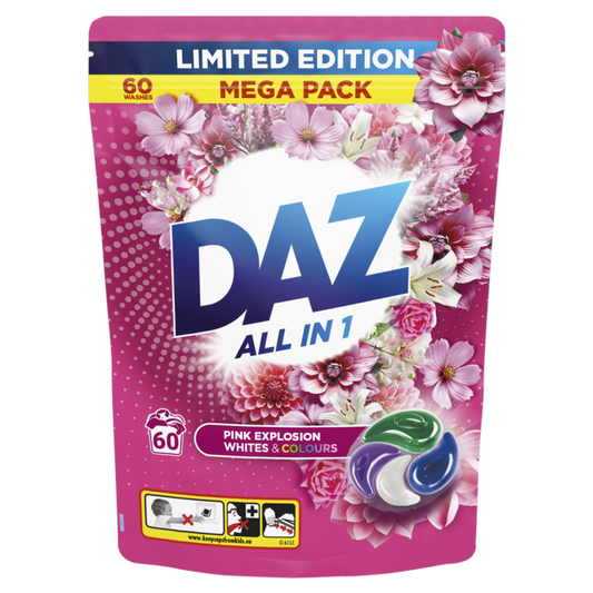 Daz Laundry Pods 60 Wash Pink Explosion