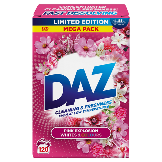 Daz Powder Laundry Detergent Whites & Colours 120 Wash Cherry Blossom