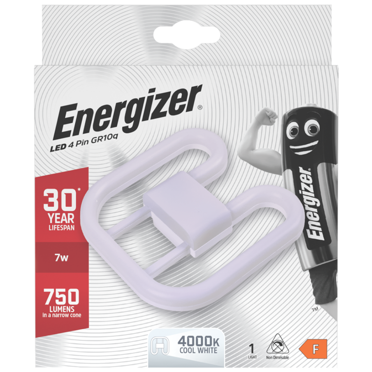 Energizer LED 2D Lamp GR10Q 4pin 7w 750lm 4000k
