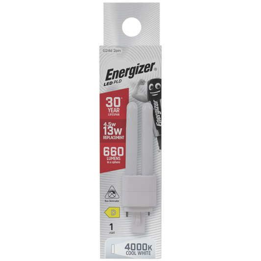 Energizer LED PLD G24D 2 Pin 4.5w 600lm 4000k