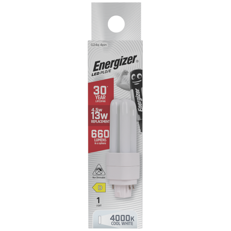 Energizer LED PLD G24Q 4 Pin 4.5w 1300lm 4000k