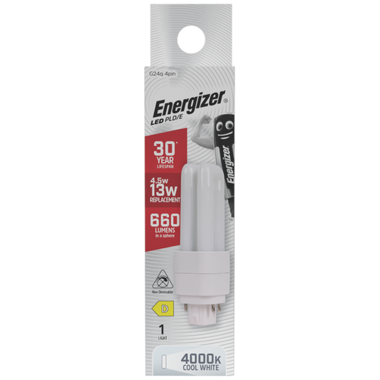 Energizer LED PLD G24Q 4 Pin 4.5w 1300lm 4000k