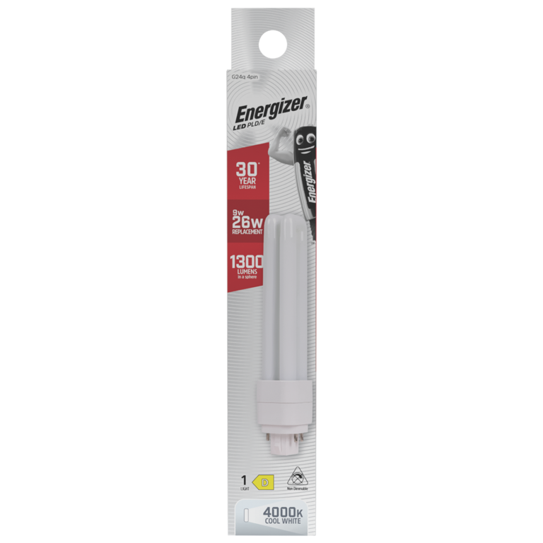 Energizer LED PLD G24Q 4 Pin 9w 1300lm 4000k