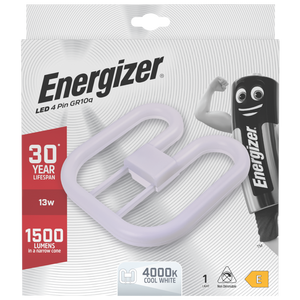 Energizer LED 2D Lamp GR10Q 4 Pin 13w 1500lm 4000k