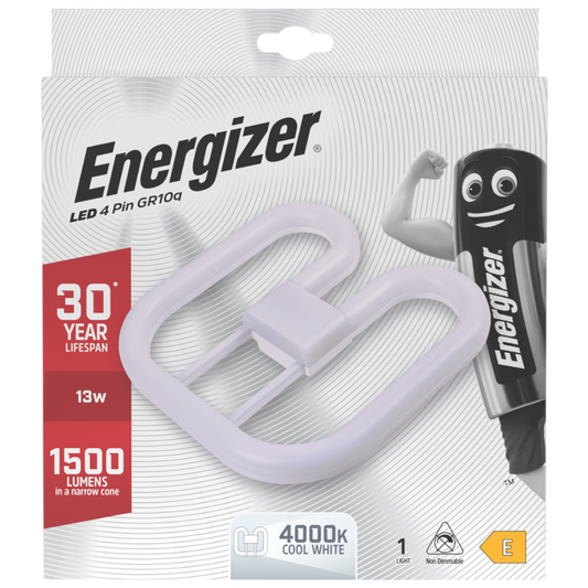 Energizer LED 2D Lamp GR10Q 4 Pin 13w 1500lm 4000k