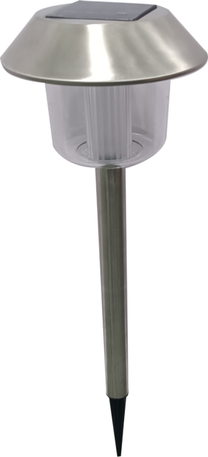 Pagoda Solar Stainless Steel Stake Light 42cm White LED