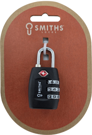 Smiths Locks TSA Padlock 3 Dial 35mm