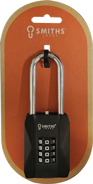Smiths Locks HD Combination Long Shackle Padlock 50mm