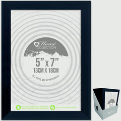 I G Design Cambridge Black Frame With Glass 5 x 7"