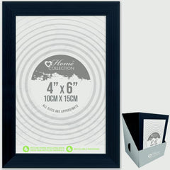 I G Design Cambridge Black Frame With Glass 4 x 6"