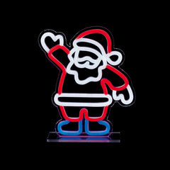 Premier 25cm Santa Table Top Lit Neon Sign Indoor Christmas Holiday Decor
