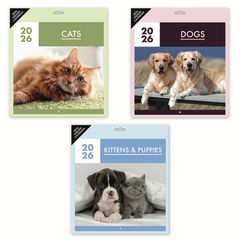 Ig Design Square Calendar Pets 2026 Cute Animal Monthly Planner Gift Pet Lovers