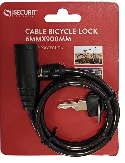 Securit Bicycle Cable Lock 900mm x 6mm