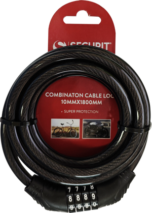 Securit Combination Cable Lock 1.8m x 10mm