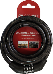 Securit Combination Cable Lock 1.8m x 10mm