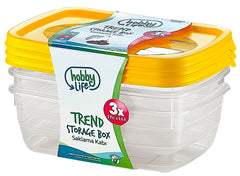 Hobbylife Trend Rectangular Food Saver Pack 3